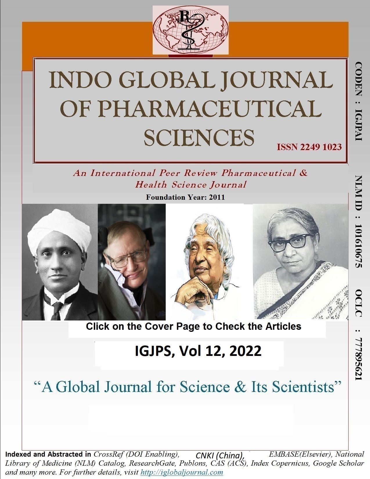 					View Vol. 12 (2022): Indo Global J. Pharm. Sci.
				