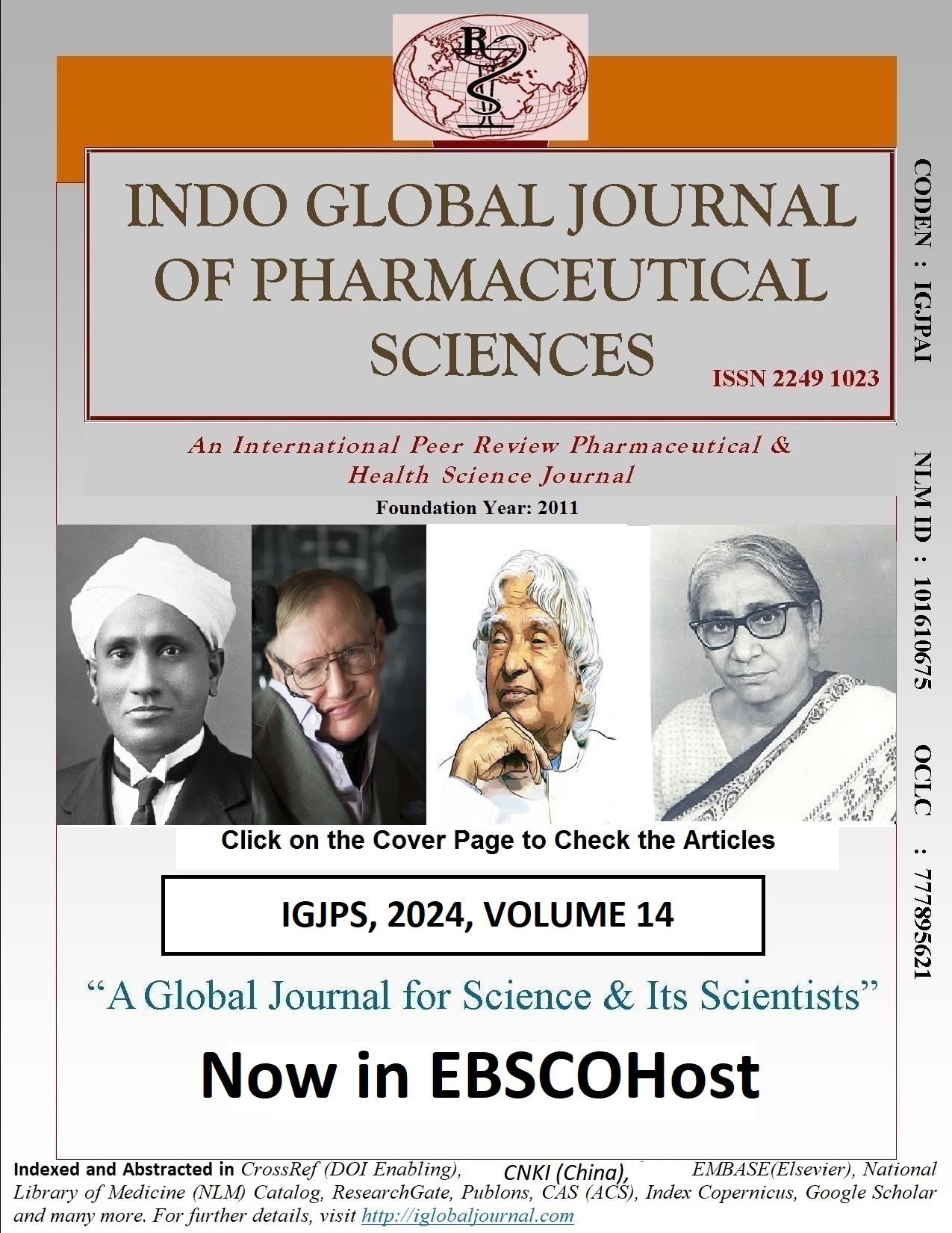 					View Vol. 14 (2024): Indo Global J. Pharm. Sci.
				